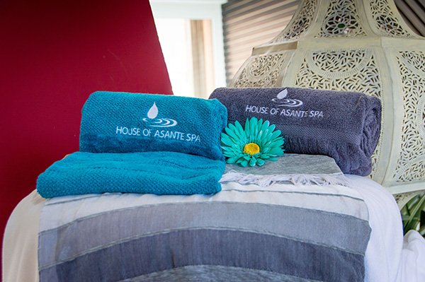 Welcome towels at house of Asante Spa Polokwane